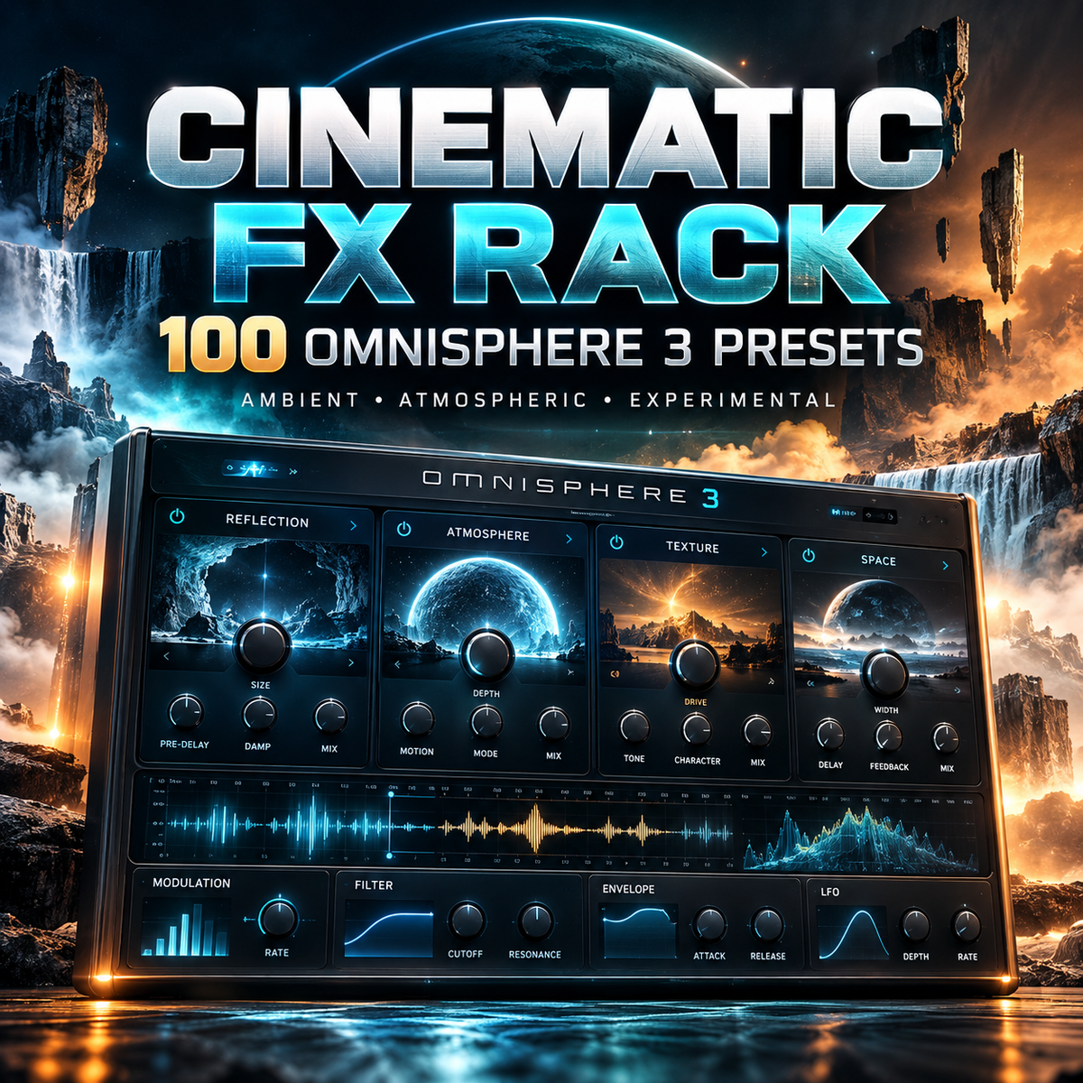Omnisphere 3 FX Rack presets with 100 cinematic and ambient effects for sound design