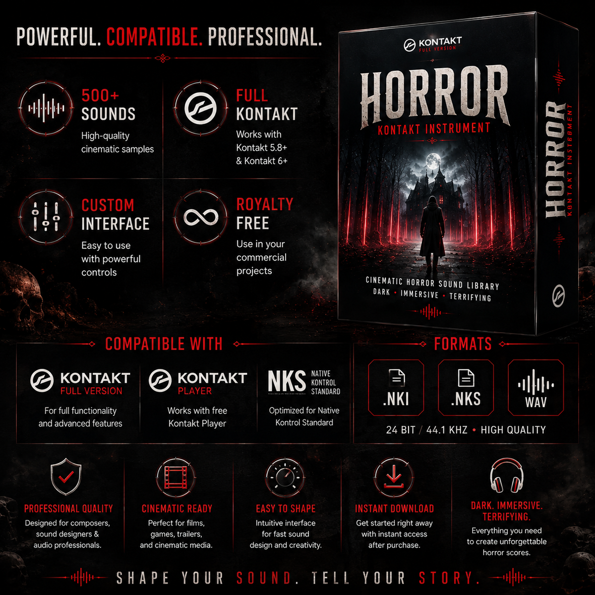 Horror Kontakt Instrument – Cinematic Horror Sound Library for Film & Game Scoring