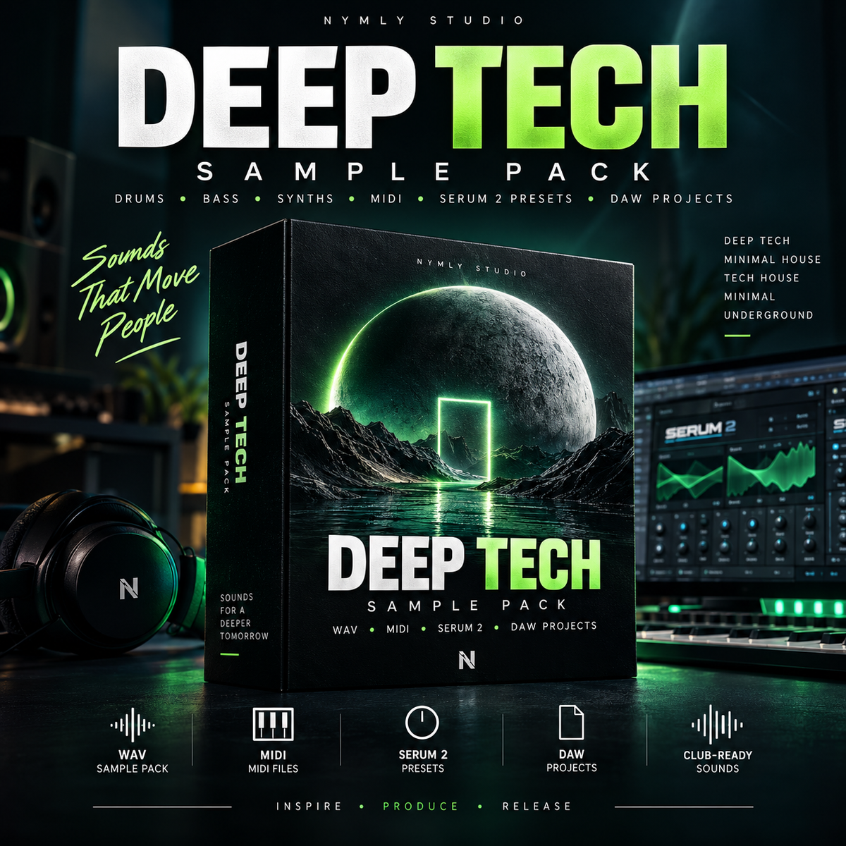 Deep Tech Sample Pack & Serum 2 Presets | MIDI & DAW Projects