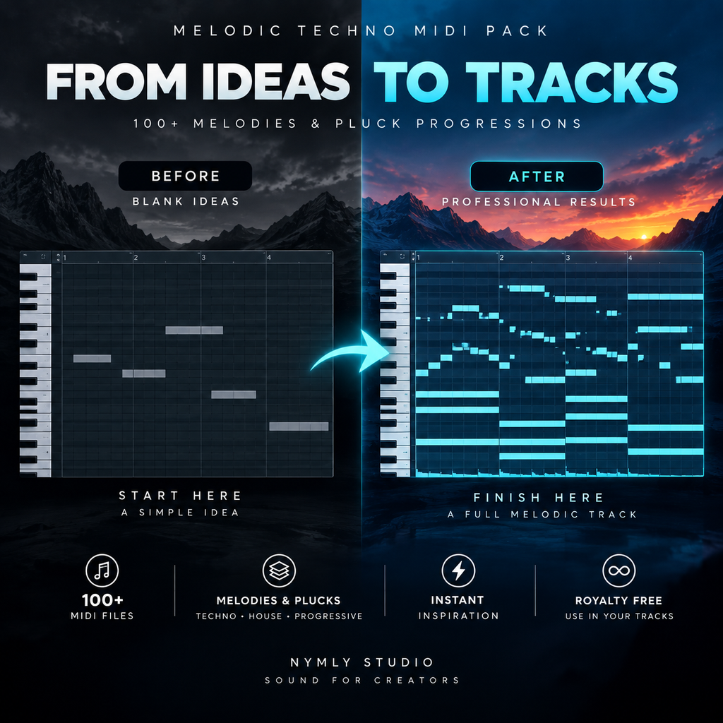 Melodic Techno MIDI Pack – 100+ Melodies & Pluck Progressions