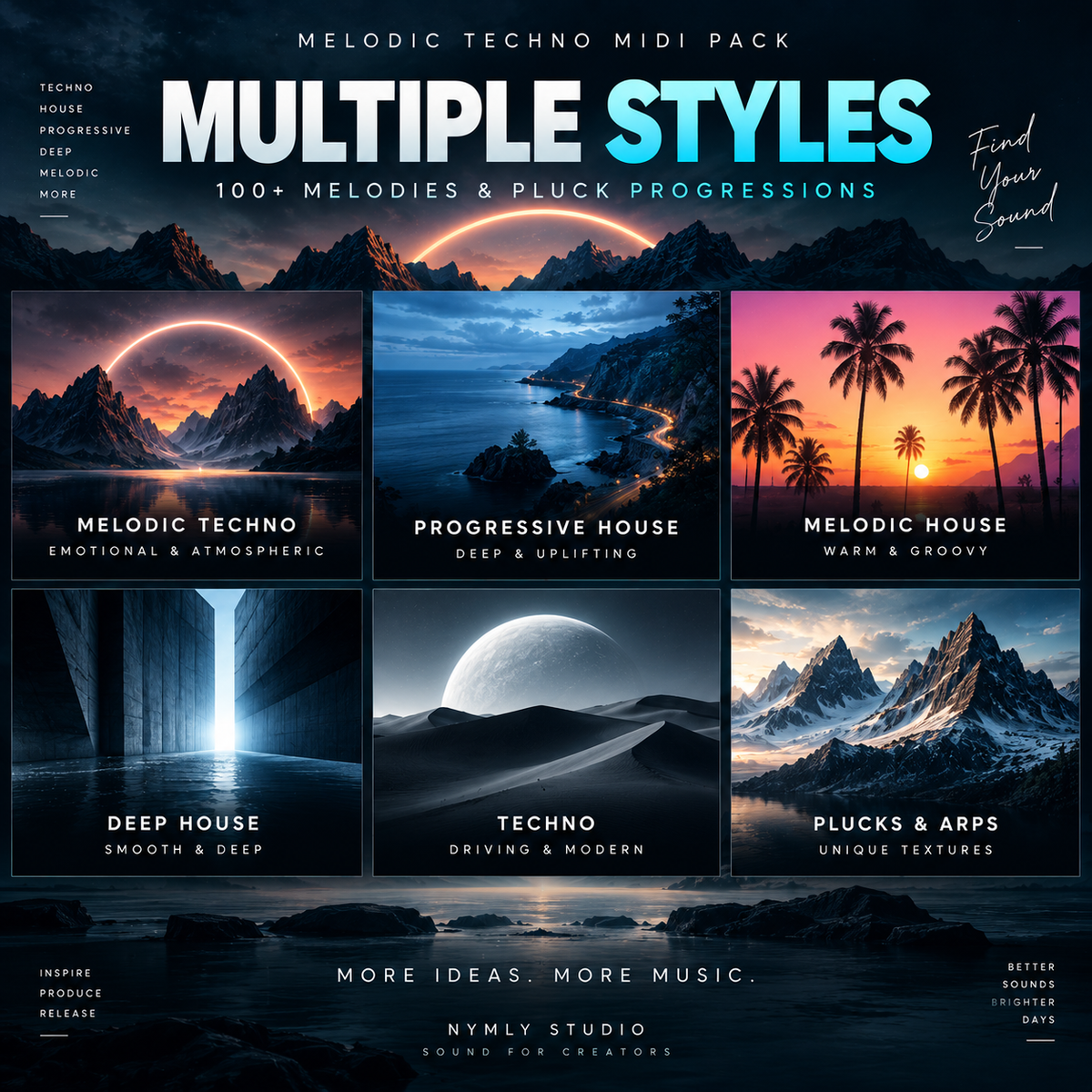 Melodic Techno MIDI Pack – 100+ Melodies & Pluck Progressions