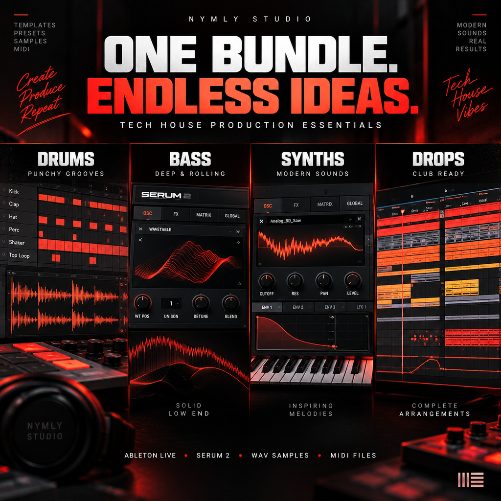 Tech House Ableton Live Template Bundle – Serum 2 Presets, WAV Samples & MIDI