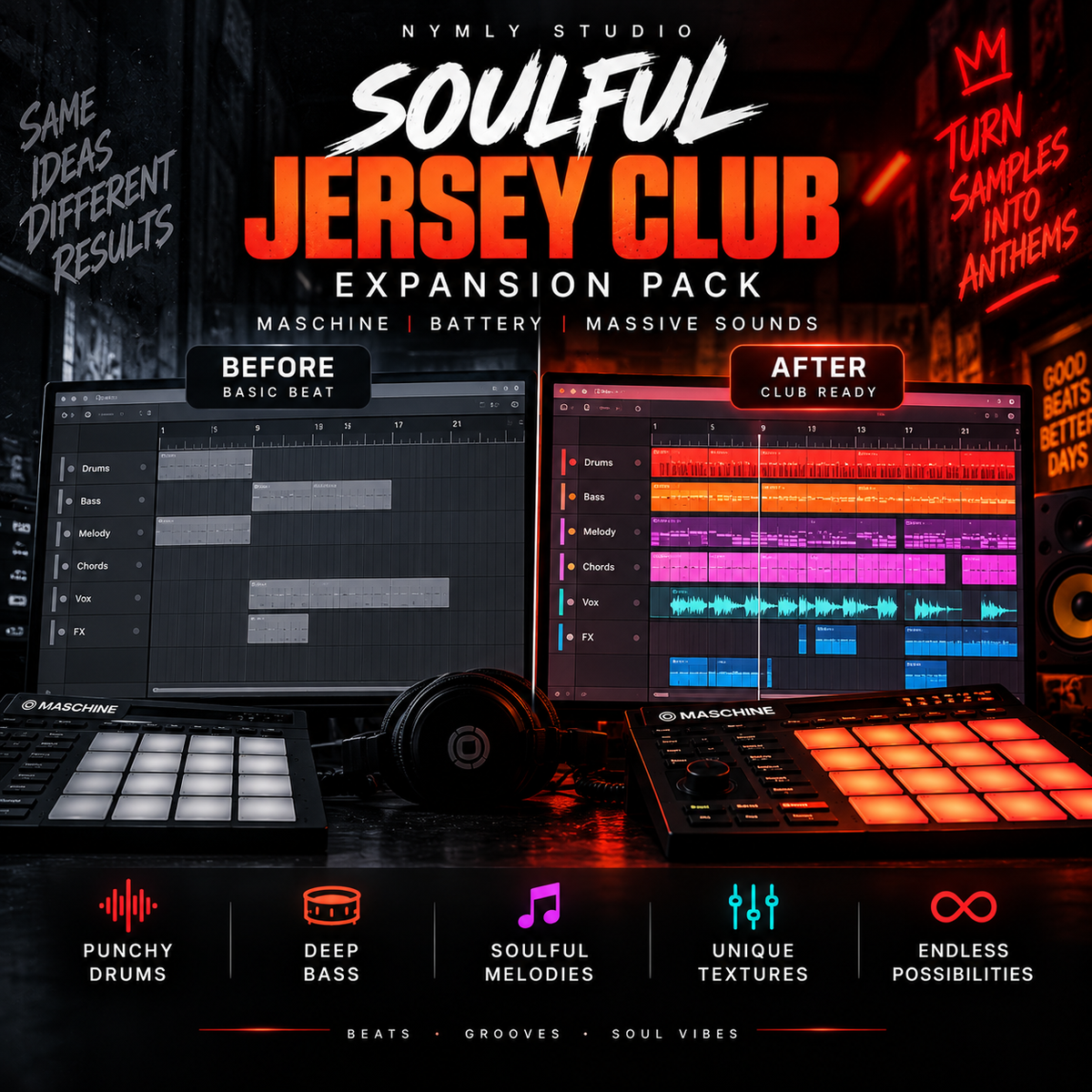 Soulful Jersey Club Expansion Pack – Maschine, Battery & Massive Sounds