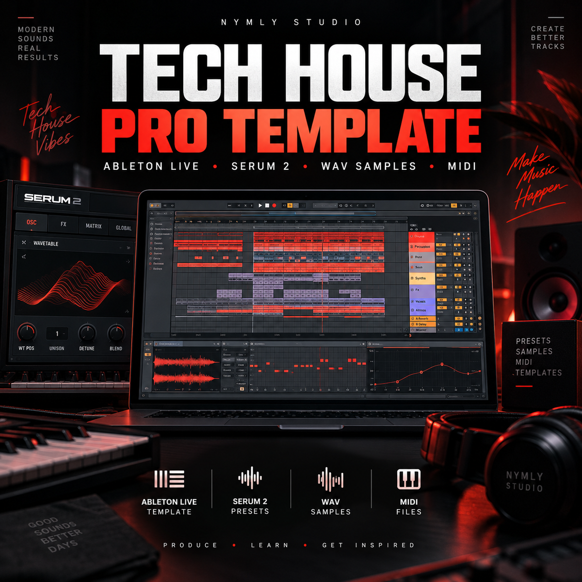 Tech House Ableton Live Template Bundle – Serum 2 Presets, WAV Samples & MIDI