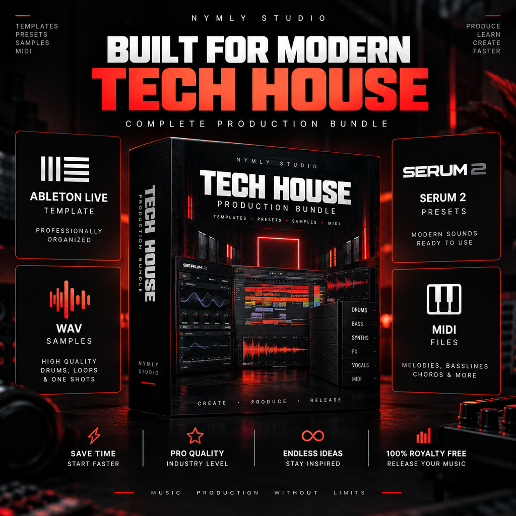 Tech House Ableton Live Template Bundle – Serum 2 Presets, WAV Samples & MIDI